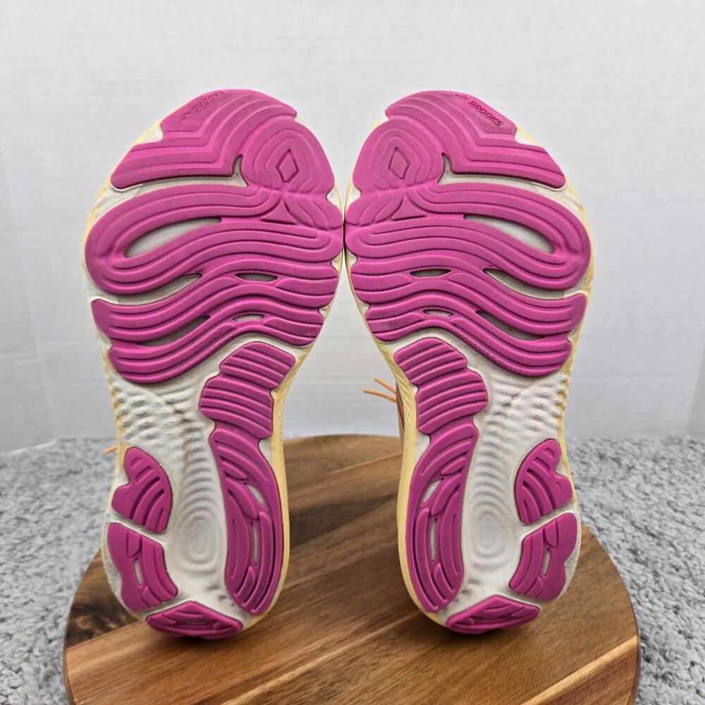 Brooks Womens 10B Glycerin 22 Sherbert Apricot Pink Athletic Daily Running Shoe - Picture 9 of 13